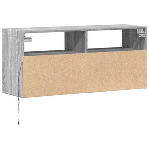 vidaXL TV-Wandschrank mit LED-Beleuchtung Grau Sonoma 100x31x45 cm