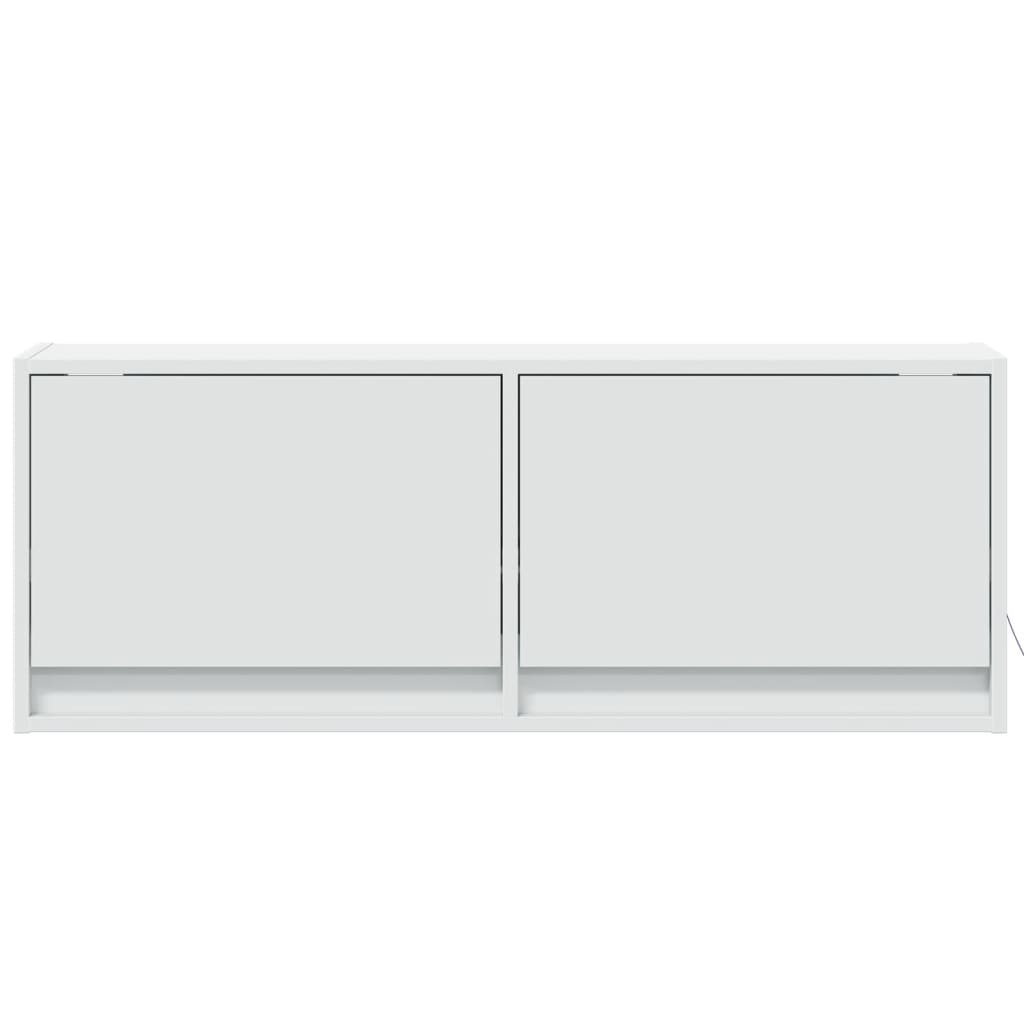 vidaXL TV-Wandschrank mit LED-Beleuchtung Weiß 100x31x35 cm