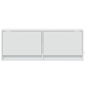 vidaXL TV-Wandschrank mit LED-Beleuchtung Weiß 100x31x35 cm