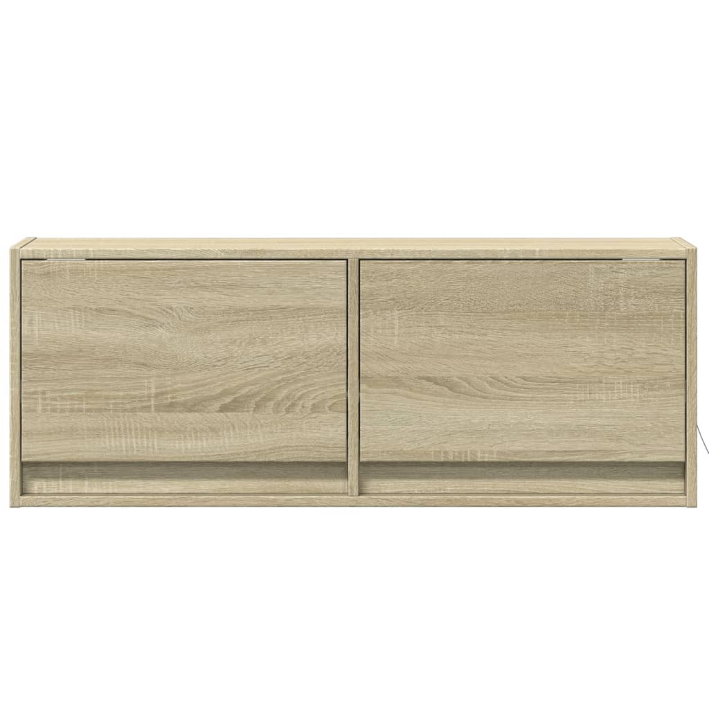 vidaXL TV-Wandschrank mit LED-Beleuchtung Sonoma-Eiche 100x31x35 cm