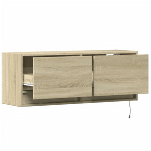 vidaXL TV-Wandschrank mit LED-Beleuchtung Sonoma-Eiche 100x31x35 cm