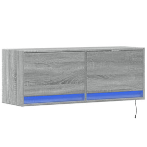 vidaXL TV-Wandschrank mit LED-Beleuchtung Grau Sonoma 100x31x35 cm