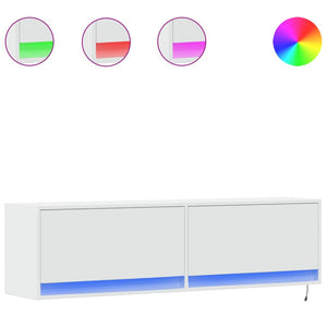 vidaXL TV-Wandschrank mit LED-Beleuchtung Weiß 140x31x38 cm