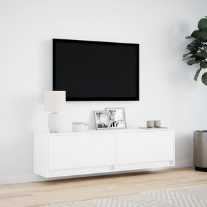 vidaXL TV-Wandschrank mit LED-Beleuchtung Weiß 140x31x38 cm