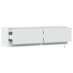 vidaXL TV-Wandschrank mit LED-Beleuchtung Weiß 140x31x38 cm