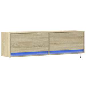 vidaXL TV-Wandschrank mit LED-Beleuchtung Sonoma-Eiche 140x31x38 cm