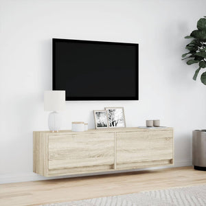 vidaXL TV-Wandschrank mit LED-Beleuchtung Sonoma-Eiche 140x31x38 cm