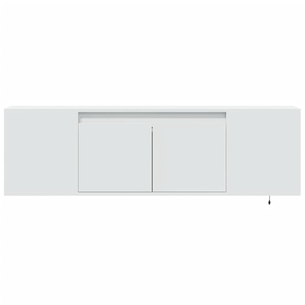 vidaXL TV-Wandschrank mit LED-Beleuchtung Weiß 135x31x39,5 cm