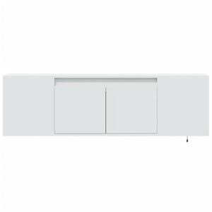 vidaXL TV-Wandschrank mit LED-Beleuchtung Weiß 135x31x39,5 cm