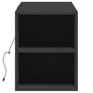 vidaXL TV-Wandschrank mit LED-Beleuchtung Schwarz 135x31x39,5 cm