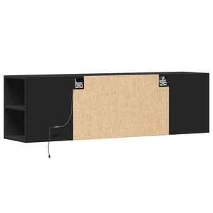 vidaXL TV-Wandschrank mit LED-Beleuchtung Schwarz 135x31x39,5 cm