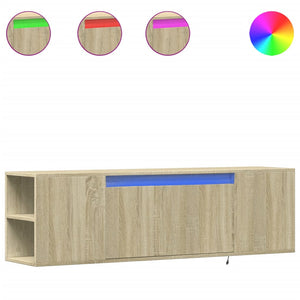 vidaXL TV-Wandschrank mit LED-Beleuchtung Sonoma-Eiche 135x31x39,5 cm