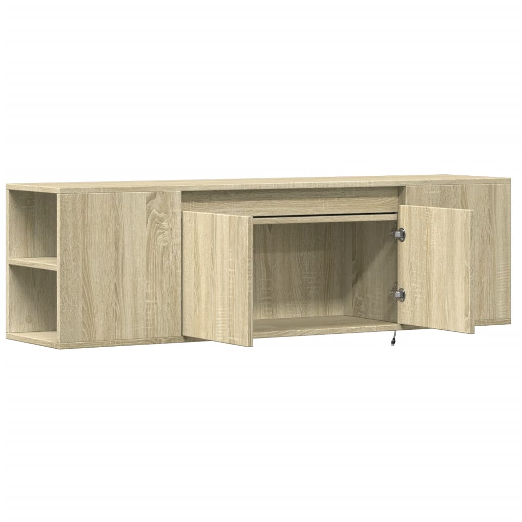 vidaXL TV-Wandschrank mit LED-Beleuchtung Sonoma-Eiche 135x31x39,5 cm