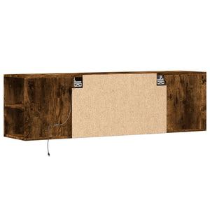 vidaXL TV-Wandschrank mit LED-Beleuchtung Räuchereiche 135x31x39,5 cm