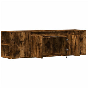 vidaXL TV-Wandschrank mit LED-Beleuchtung Räuchereiche 135x31x39,5 cm