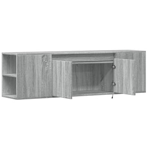 vidaXL TV-Wandschrank mit LED-Beleuchtung Grau Sonoma 135x31x39,5 cm