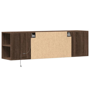 vidaXL TV-Wandschrank mit LED-Beleuchtung Eichen-Optik 135x31x39,5 cm