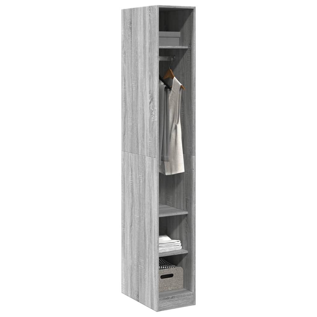 vidaXL Kleiderschrank Grau Sonoma 30x50x200 cm Holzwerkstoff