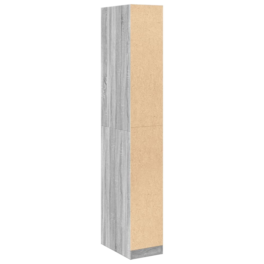 vidaXL Kleiderschrank Grau Sonoma 30x50x200 cm Holzwerkstoff