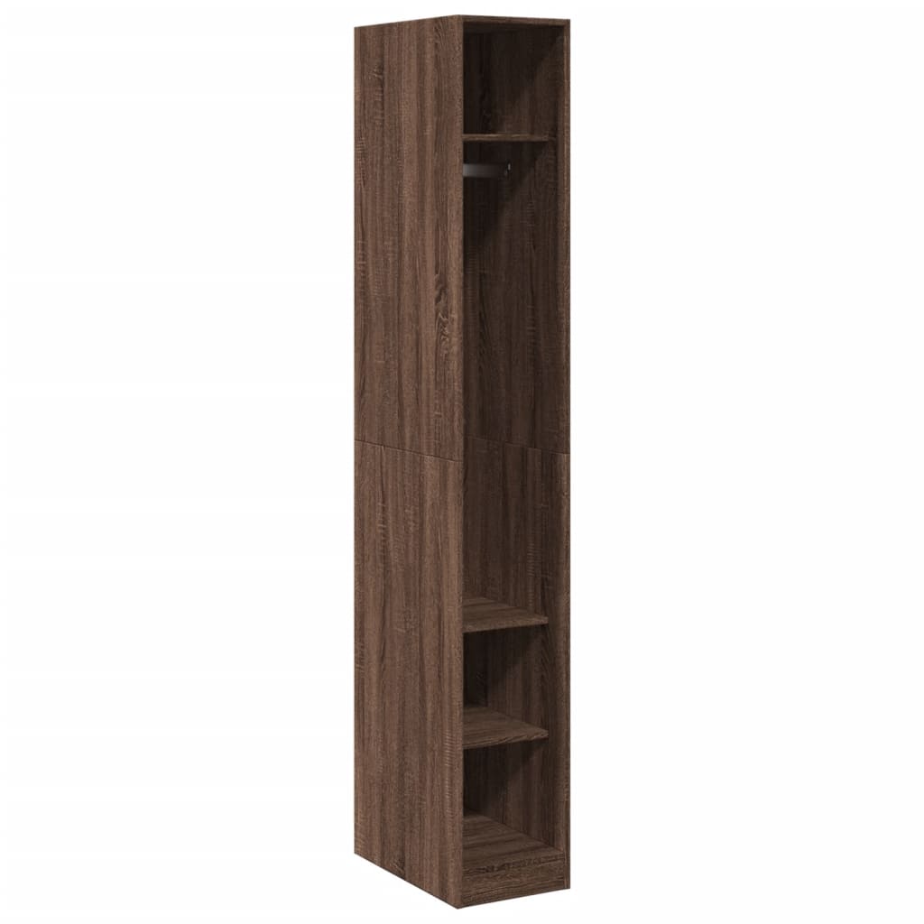 Kleiderschrank Braun Eichen-Optik 30x50x200 cm Holzwerkstoff