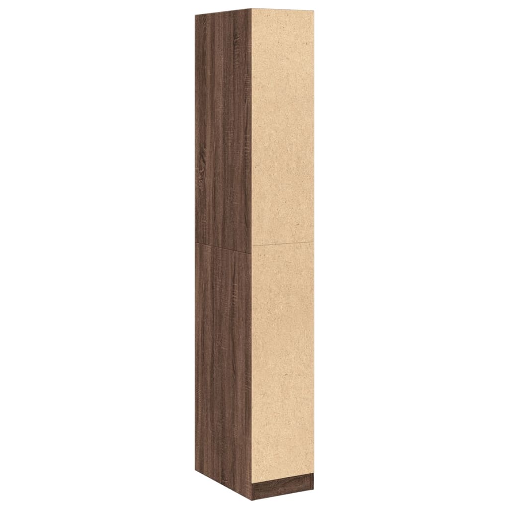 Kleiderschrank Braun Eichen-Optik 30x50x200 cm Holzwerkstoff