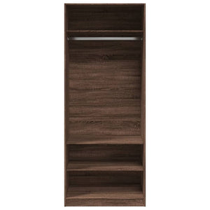 Kleiderschrank Braun Eichen-Optik 80x50x200 cm Holzwerkstoff