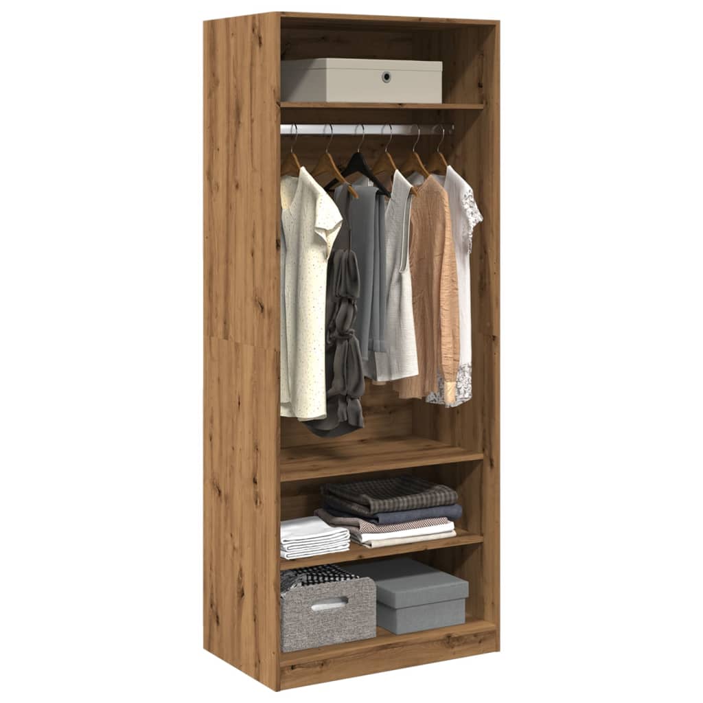 Kleiderschrank Artisan-Eiche 80x50x200 cm Holzwerkstoff