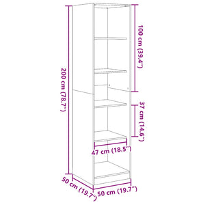 Kleiderschrank Artisan-Eiche 50x50x200 cm Holzwerkstoff