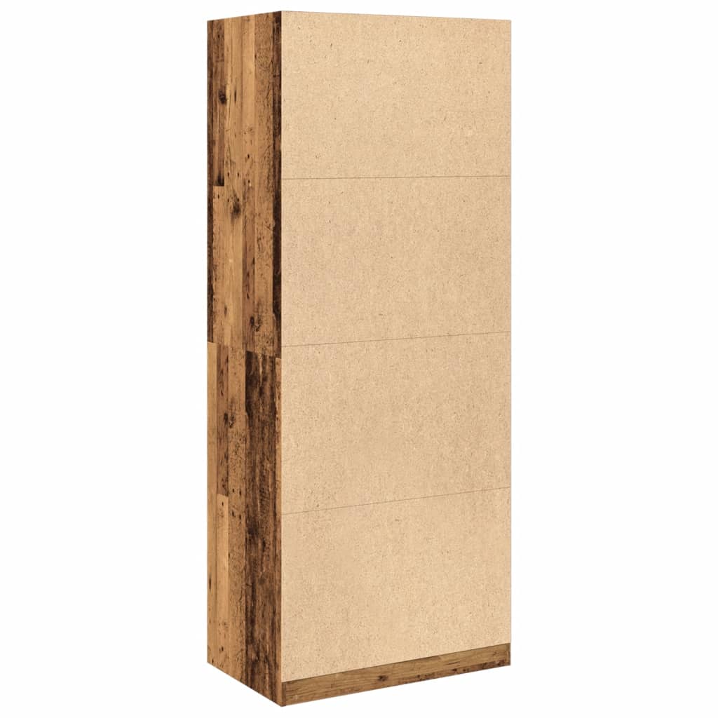 Kleiderschrank Altholz-Optik 80x50x200 cm Holzwerkstoff