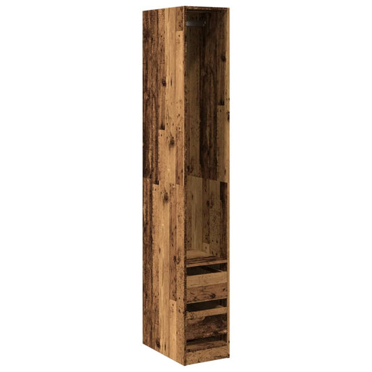 vidaXL Kleiderschrank Altholz-Optik 30x50x200 cm Holzwerkstoff