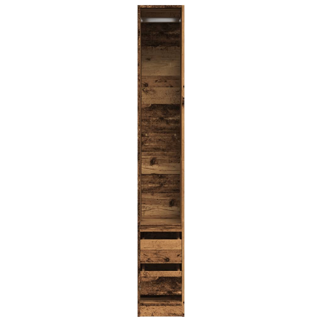 vidaXL Kleiderschrank Altholz-Optik 30x50x200 cm Holzwerkstoff