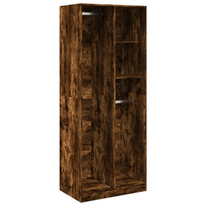 Kleiderschrank Räuchereiche 80x50x200 cm Holzwerkstoffs