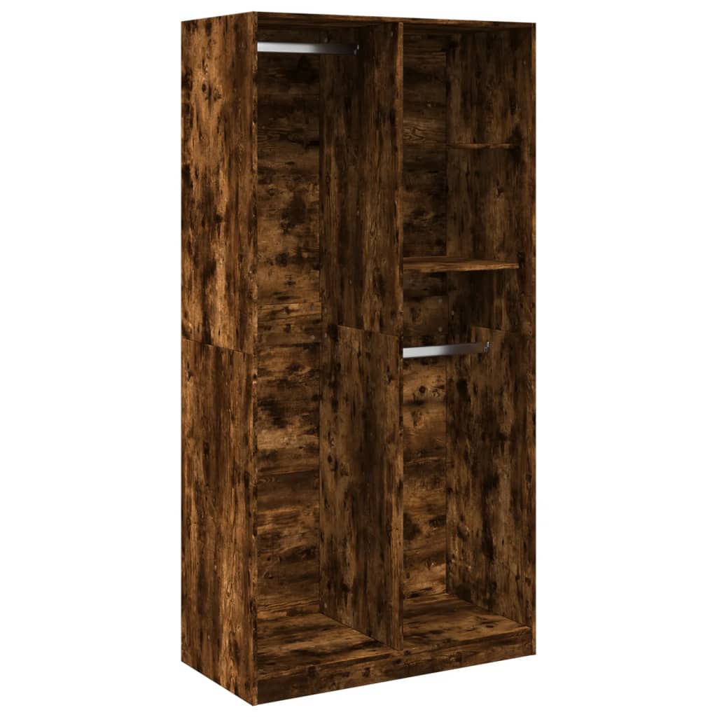 Kleiderschrank Räuchereiche 100x50x200 cm Holzwerkstoff