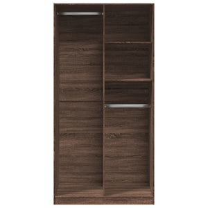 vidaXL Kleiderschrank Braun Eiche-Optik 100x50x200 cm Holzwerkstoff