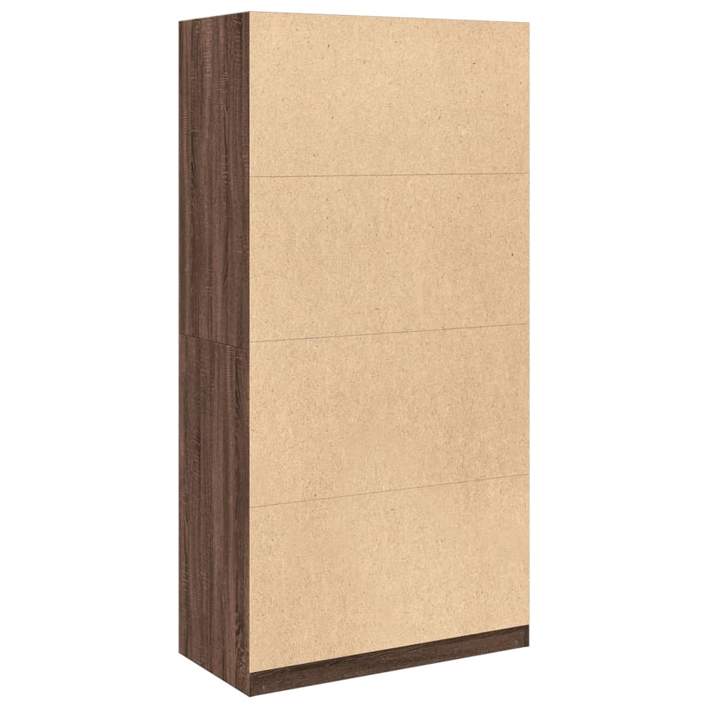 vidaXL Kleiderschrank Braun Eiche-Optik 100x50x200 cm Holzwerkstoff