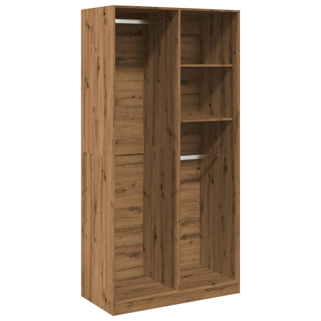 vidaXL Kleiderschrank Artisan-Eiche 100x50x200 cm Holzwerkstoff