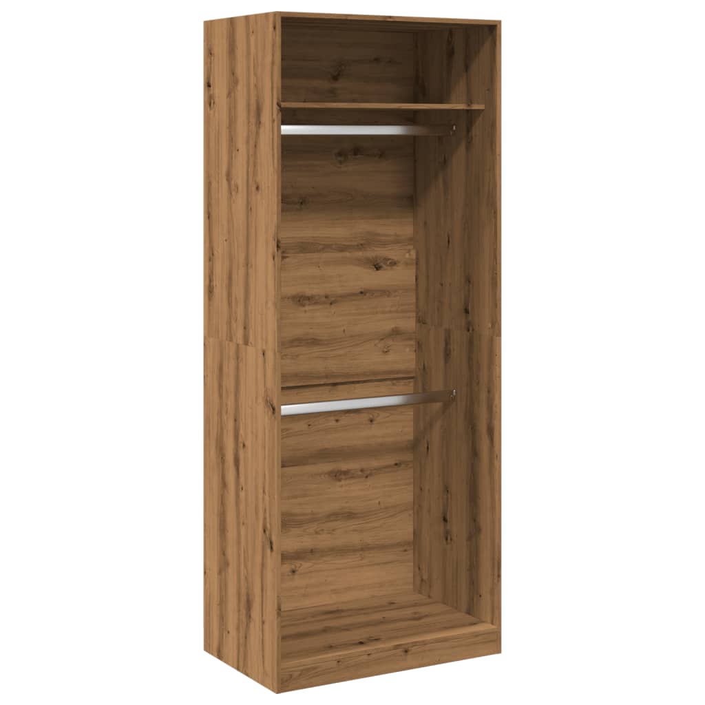 vidaXL Kleiderschrank Artisan-Eiche 80x50x200 cm Holzwerkstoff