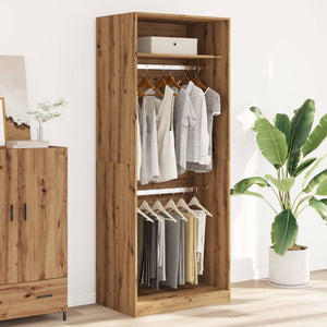 vidaXL Kleiderschrank Artisan-Eiche 80x50x200 cm Holzwerkstoff