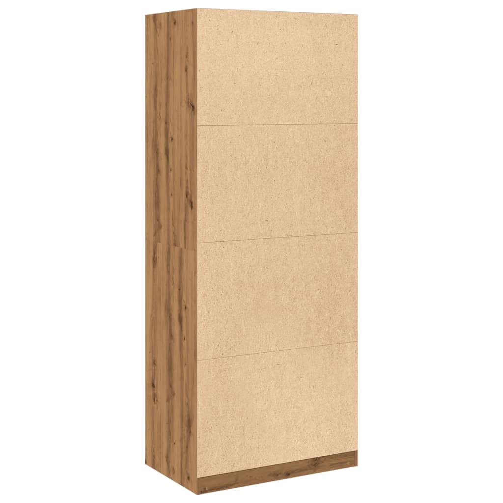 vidaXL Kleiderschrank Artisan-Eiche 80x50x200 cm Holzwerkstoff