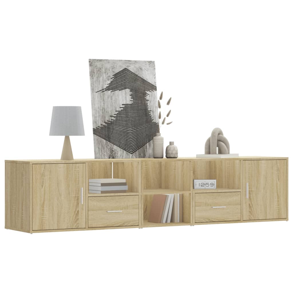 vidaXL Eckregal Sonoma-Eiche 200x40x45 cm Holzwerkstoff