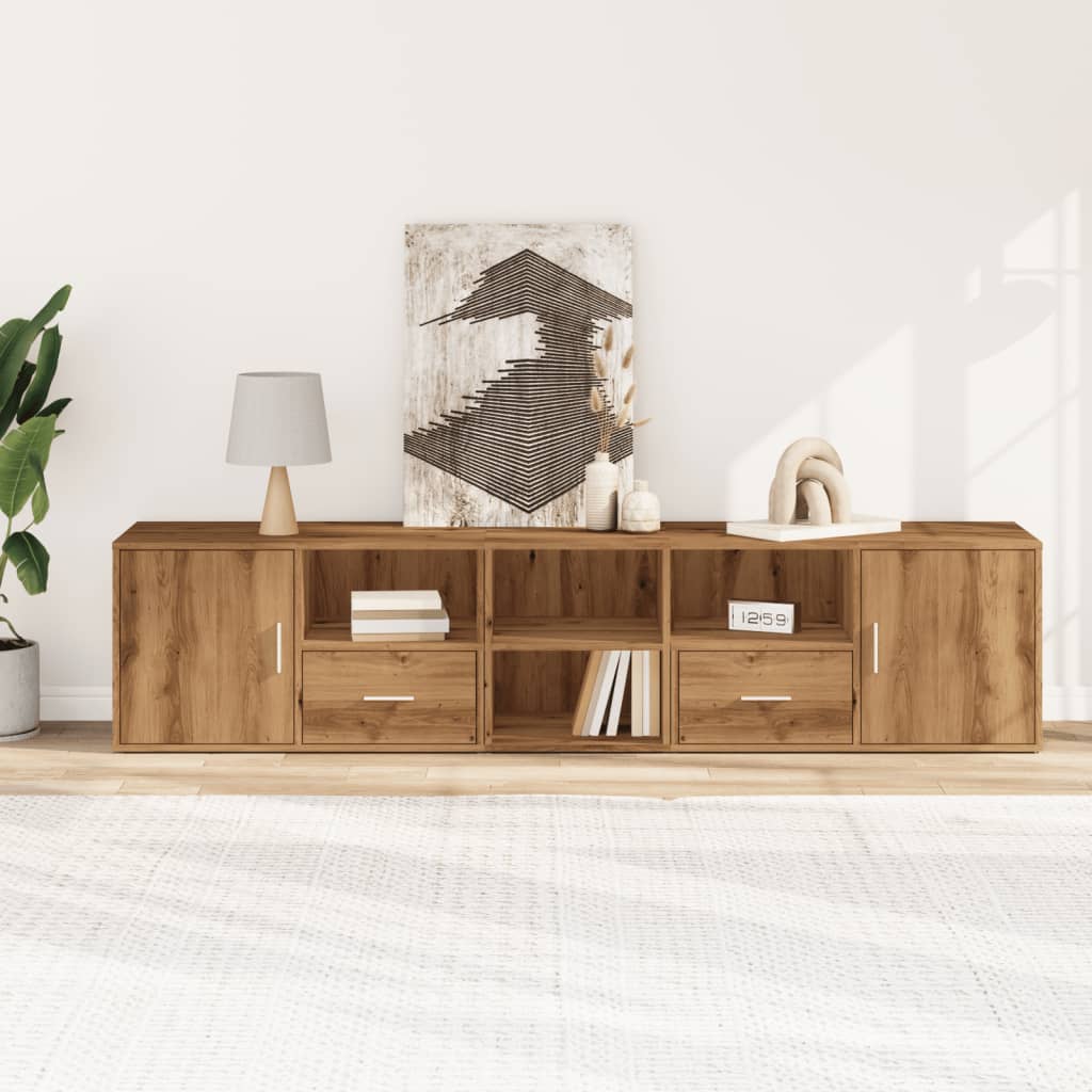 vidaXL Eckregal Artisan-Eiche 200x40x45 cm Holzwerkstoff