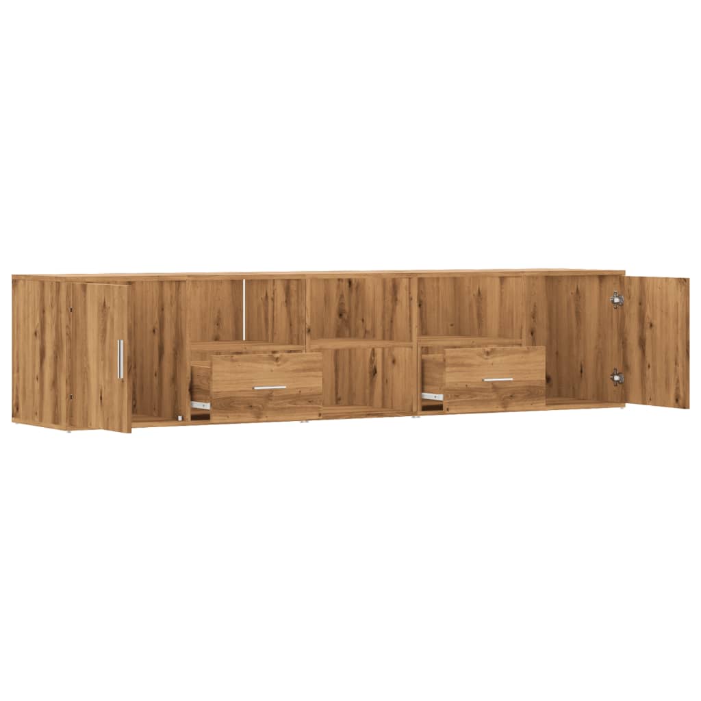 vidaXL Eckregal Artisan-Eiche 200x40x45 cm Holzwerkstoff