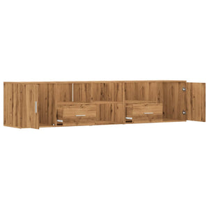 vidaXL Eckregal Artisan-Eiche 200x40x45 cm Holzwerkstoff