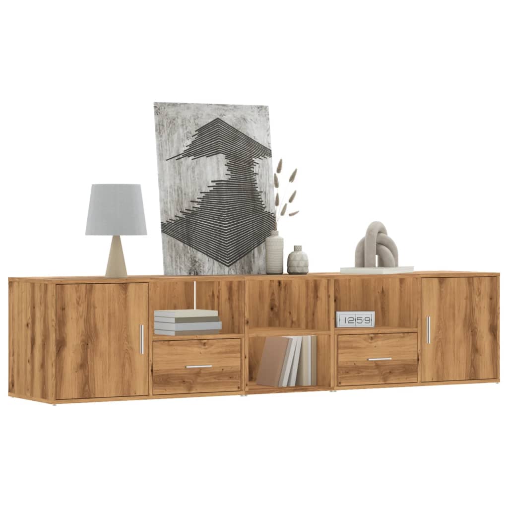 vidaXL Eckregal Artisan-Eiche 200x40x45 cm Holzwerkstoff