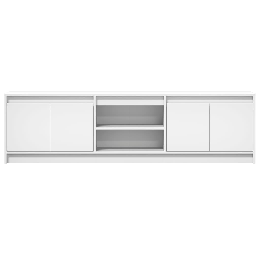 vidaXL TV-Schrank mit LED-Beleuchtung Weiß 180x34x50 cm Holzwerkstoff