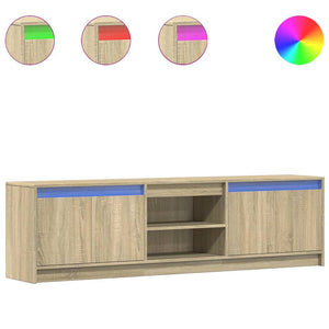 vidaXL TV-Schrank mit LED-Beleuchtung Sonoma-Eiche 180x34x50 cm