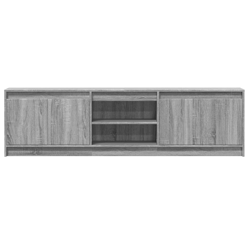 vidaXL TV-Schrank mit LED-Beleuchtung Grau Sonoma 180x34x50 cm