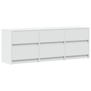 vidaXL TV-Schrank mit LED-Beleuchtung Weiß 140x34x50 cm Holzwerkstoff