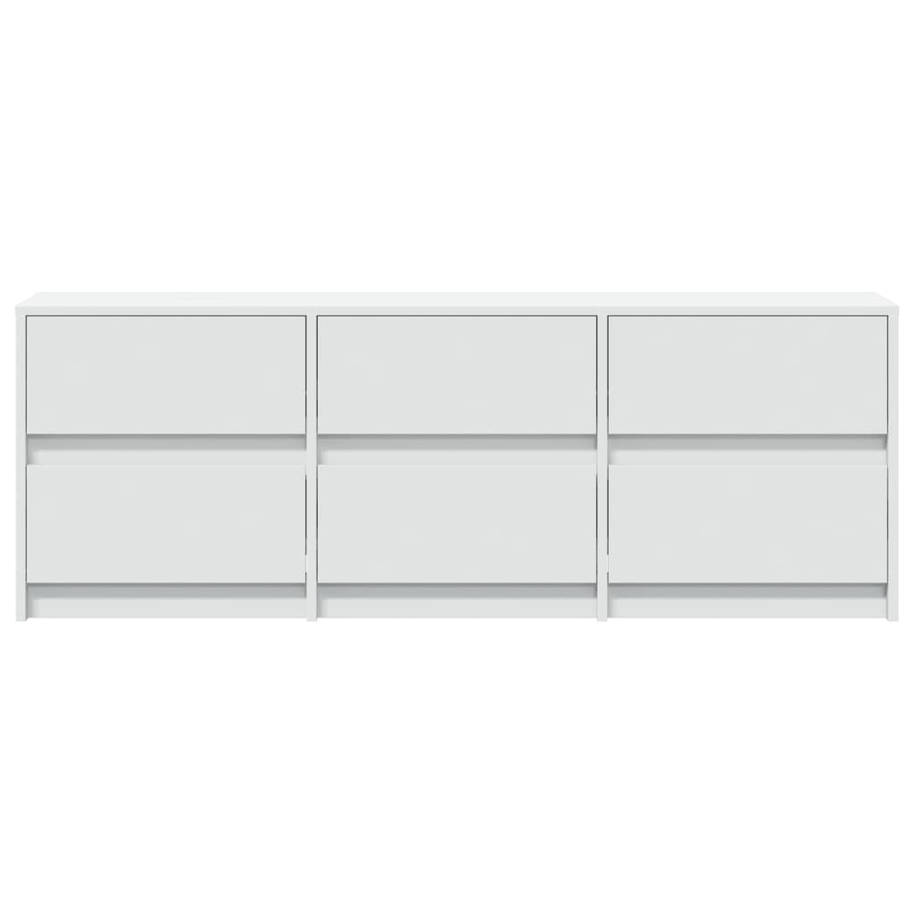 vidaXL TV-Schrank mit LED-Beleuchtung Weiß 140x34x50 cm Holzwerkstoff