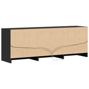 vidaXL TV-Schrank mit LED-Beleuchtung Schwarz 140x34x50 cm